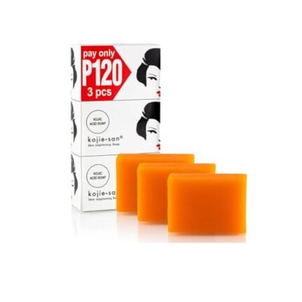 KOJIE.SAN Skin Lightening Kojic Acid Soap, 3 Bars - 100g, with Coconut Oil, Orange Fragrance