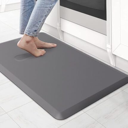 Lifekrafts New Anti Fatigue Floor Mat Thick Perfect Kitchen Mat, Standing Desk Mat. Comfort at Home, Office, Garage 82x52x1.8 cms (Grey)