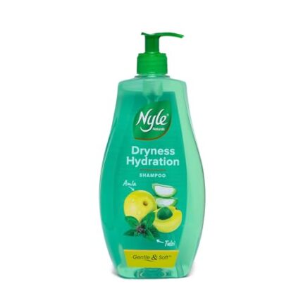 Nyle Naturals Dryness Hydration Shampoo| For Dry & Frizz Free Hair | With Tulsi, Amla and Aloe Vera|Gentle & Soft Shampoo | For Men & Women | 800ml