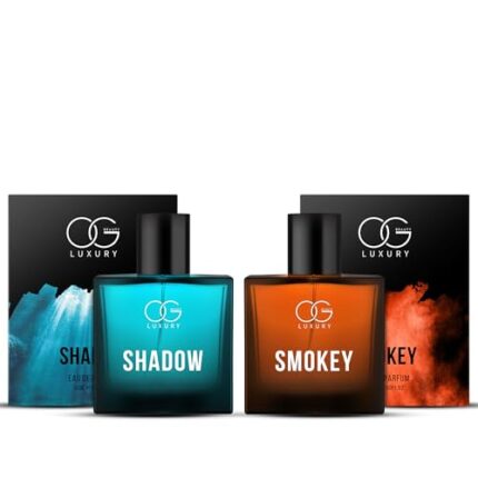 OG BEAUTY Luxury Black Smoke Duo Eau De Parfum | Long-Lasting Bold Perfume for Men | Intense Fragrance | 2 x 50ml Gift Set