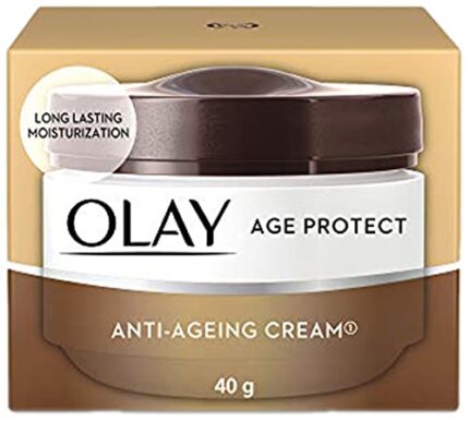 Olay Age Protect Anti-Ageing Cream | Lightens Dark Spots and Reduces Wrinkles | Normal, Oily, Dry, Combination Skin | 40g