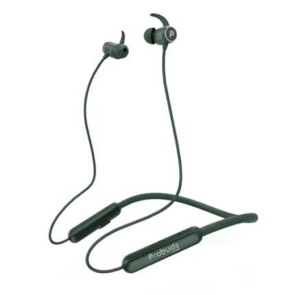 Probuds N41 Wireless in-Ear Neckband with mic | 35+ hrs Playtime | ENC | Fast Charging | IPX6 | 10 mm Drivers | Bluetooth V5.3 | 50ms Low Latency | Dual Device Pairing (Forest Green)