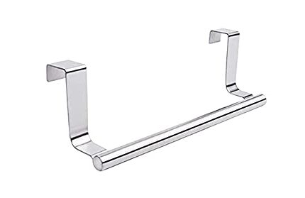 RISSACHI Stainless Steel Towel Bar Holder Cabinet Hanger Over Door Kitchen Hook Drawer Storage.