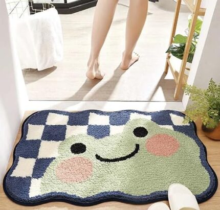 Roseate Frog Super Soft Anti Skid (40x60 cm) Super Absorbent Mats Microfibre 2000 GSM Door Mats for Home/Bathroom/Bedroom/Kitchen/Floor Mat (Pack of 1)