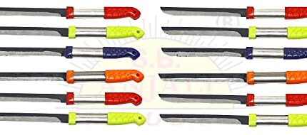S.B. Anjali SHALU BHAI High Carbon Steel Blade Knife, 8 inch Cooking Knife, Sharp Edge, Multipurpose Top Kitchen Knife for Home and Restaurant 12Pcs Set.