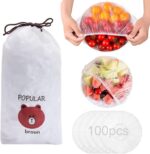 SHUTTLE ART Reusable Stretchable Fruit and Vegetable Fresh-Keeping Cover, Universal Food Packaging Bowl Cover - Kitchen Household Appliances Can Also Be Used as Shower Caps