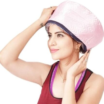 THEODORE Hair Care Thermal Head Spa Cap Treatment With Beauty Steamer Nourishing Heating Cap, Hair Spa Cap (Pink), 1