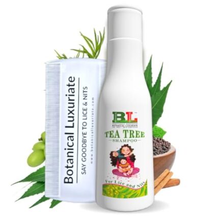 Tea Tree Natural Anti Lice and Nits Shampoo 100 ml with Transparent Lice Removal Comb With Tea Tree and Neem Extracts