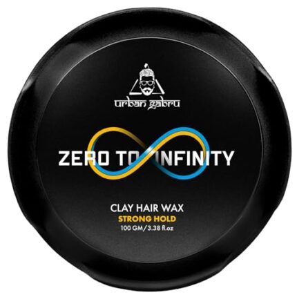 UrbanGabru Clay Hair Wax For Men: Zero to Infinity (100 gm) | Strong Hold Matte Finish | Natural Hair Styling Wax | All Hair Types | No Greasy Residue | Multiple Hairstyles