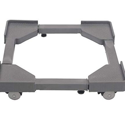 XL Kitchen Adjustable Washing Machine Trolley for Top Load and Fridge Stand