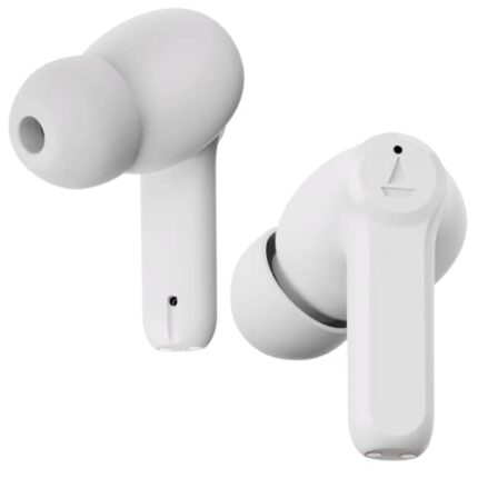 boAt Airdopes 393ANC True Wireless in Ear Earbuds with 32dB Hybrid ANC, Quad Mics with ENx™ Tech, 30 Hours Playback,Beast™ Mode,ASAP™ Charge,Ambient Mode,Bluetooth v5.2 IWP™, IPX5(Ivory White)