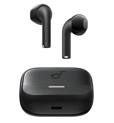 soundcore K20i by Anker, Semi-in-Ear Earbuds, Bluetooth Wireless, 36H Playtime, Fast Charge, Clear Sound, Comfortable Fit, ENC 2-Mic Clear Calls, Custom EQ, IPX5, Bluetooth 5.3, App Control