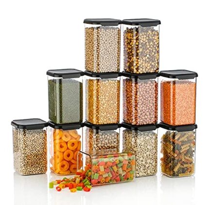 Kitchenwell 1100 ml Air Tight Containers For Kitchen Organizer Storage Set, Kitchen Accessories Items Kitchen Storage Set Kitchen Storage & Pantry Organization (Set Of 8)