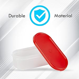 Cutting EDGE Modular Containers Oval 1200 ML Set of 2 - Red Lids