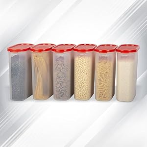 Cutting EDGE Modular Containers Oval 1200 ML Set of 2 - Red Lids