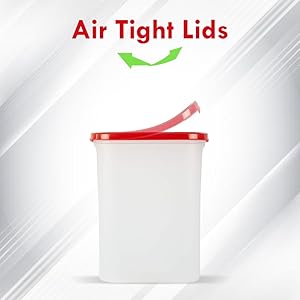 Cutting EDGE Modular Containers Oval 1200 ML Set of 2 - Red Lids