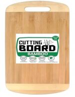 Wood Chopping Board Non Slip Bamboo Wooden Kitchen Chopping, with Tray Cutting Slicing Board with Holder for Fruits Vegetables & Meat Bread Dryfruits (Wood Chopping Board)