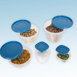 SimpArte Plastic Dishwasher-Safe Covered Airtight Microwave Safe Nestable Storage Container