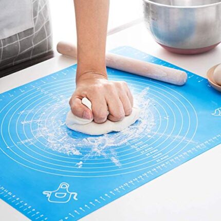 ADOXER Silicone Baking Mat Roti mat Silicone Chapati Atta Kneading Mat Non - Stick Fondant Rolling Mat Stretchable for Kitchen Roti Chapati Cake (Baking Mat 50 * 40 cm)