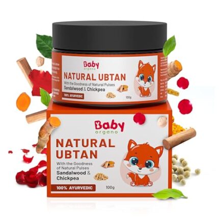 Babyorgano Natural Ubtan For Skin Tan Removal L Bath Powder For Kids And Women L Soft & Glowing Skin With Green Gram L Sandalwood And Turmeric L 100% Ayurvedic L Fdca Approved - 100Gm