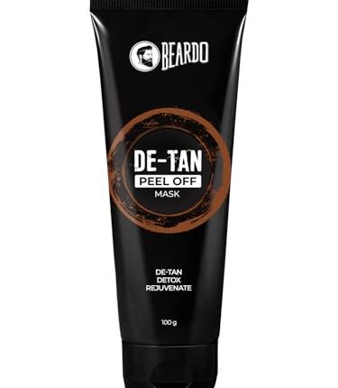 Beardo DeTan Peel off Face Mask for Men, 100g | Coffee Extract to Remove Tan & Deep Cleansing, Defeat Blackheads & Whiteheads, Face Mask for Glowing Skin