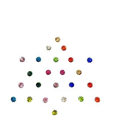 Beauty Gold Multicolor Dot Designer Bridal Bindi Pack Of 1