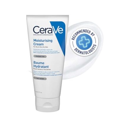 CeraVe Moisturizing Cream For Dry To Very Dry Skin (177ml) - Formulated with 3 Essential Ceramides And Hyaluronic Acid | Non-Comedogenic Moisturizer For Face and Body