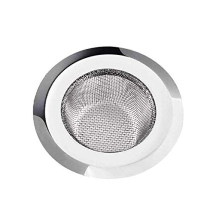 Entisia Mesh Sink Strainer Basket - Stainless Steel Sink Strainer Drainer Basin Basket, Heavy Duty Wash Basin Drain Filter Stopper Sink Jali from Kitchen, Bathroom, Shower Drains, Perforated (11)