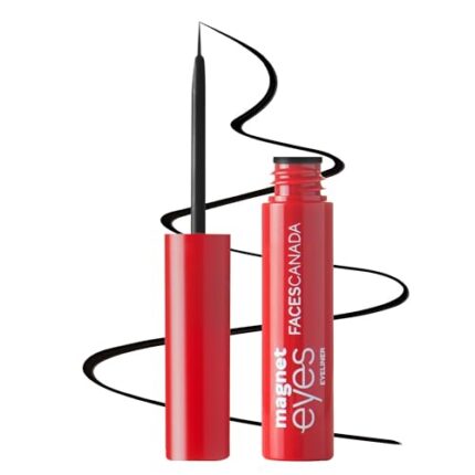 FACES CANADA Magneteyes Eyeliner - Black, 3.5ml | Intense Black Finish | Quick Drying | 24HR Long Lasting | Fine Tip For Precise Smooth Application | Almond Oil Enriched | Waterproof | Smudgeproof