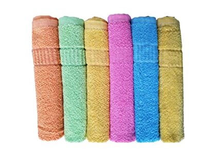 Face Towel Hand Towel Kitchen Towel Cotton Set of 6 Multipurpose Multicolor Akruti Textile