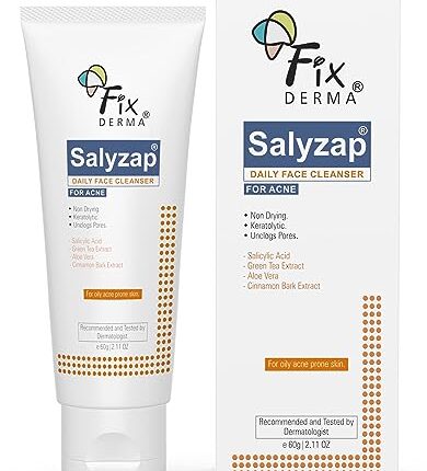 Fixderma 2% Salicylic Acid Face Wash for Oily Skin | Sulphate Free | Face Cleanser for Acne or Pimples | Acne Clearing Face Wash for Men & Women - 60 ML