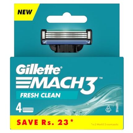 Gillette Mach 3 Manual Shaving Razor Blades - 4S Pack (Cartridge), Men