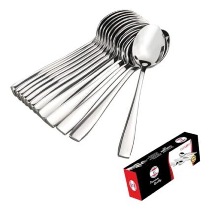 KC Stainless Steel Spoon Set, 12 Pieces, Indian Kitchen Utensils (12 Spoons Set)