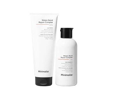 Minimalist Maleic Bond Repair Complex Shampoo & Conditioner Combo (Hair Shampoo & Mask) | Hair Care Kit | For Damaged, Dull and Dry Hair | For Women & Men