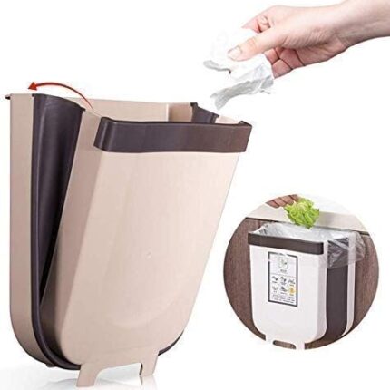 NESTIC Hanging Trash Can for Kitchen Cabinet Door, Trash Bin Small Compact Garbage Can Attached to Cabinet Door Kitchen Drawer Bedroom Dorm Room Car Waste Bin-Multi color (Pack of 1)