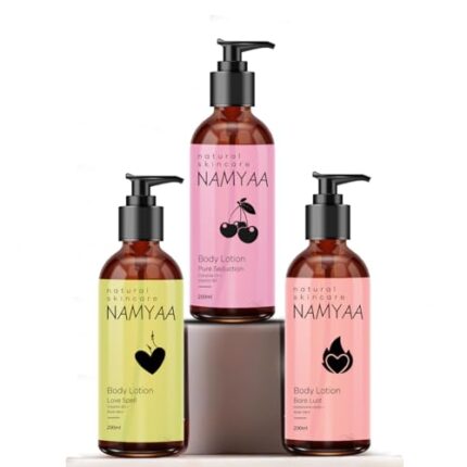 Namyaa Nourishing Body Lotion|With Long Lasting Fragrance|Made with Natural Ingredients |For Dry Skin|Gives Glowing And Ultra Soft Skin| Pack of 3(Aloe Vera, Coconut Oil)