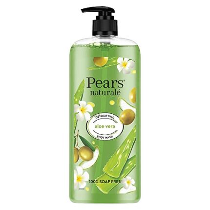 Pears Naturale Detoxifying Aloevera Bodywash, With Olive Oil & Aloe Vera, Paraben Free, Soap Free, Eco Friendly, Dermatologically Tested, 750 ml