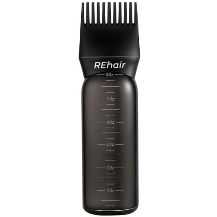 REhair - Hair Oil Applicator Comb with bottle (Black) (Black)