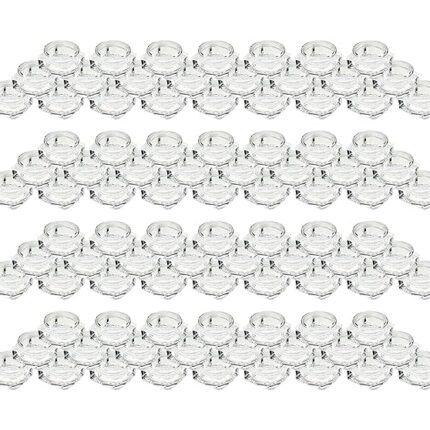 SHREE MAHA Empty Cosmetic Container, Acrylic San Jar Transparent Cosmetic Container for Lip Balms, Lip Scrubs, Body Butters, Eyeshadow, Makeup & DIY beauty products (5 Gram Jar 5 Ml Jar) 24 Pcs Color