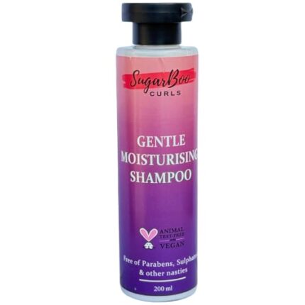 SugarBoo Curls Gentle Moisturising Shampoo (200ml) for Dry, Frizzy, Wavy, Curly Hair. Vegan & CG Friendly. No Parabens, Sulphates & Other Nasties.