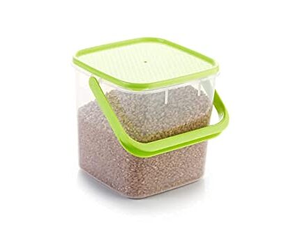 TECHNOWAYS SOLUTION Plastic Storage Container for Rice,Flour,Food Grain,Kitchen Storage air Tight Container with Handle,Multi color (5 KG) Set Of (2)