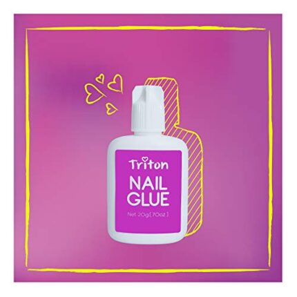 TRITON Professional Ultra Quick Nail Glue for Acrylic Artificial Press On Nails for Nail Art Accessories Decoration Home Travel Beauty Nail Salon 20g