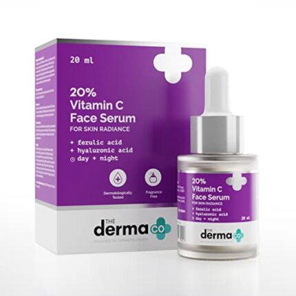 The Derma Co 20% Vitamin C Face Serum - 20ml | For Skin Radiance | Brightens & Evens Skin | Fights Pigmentation