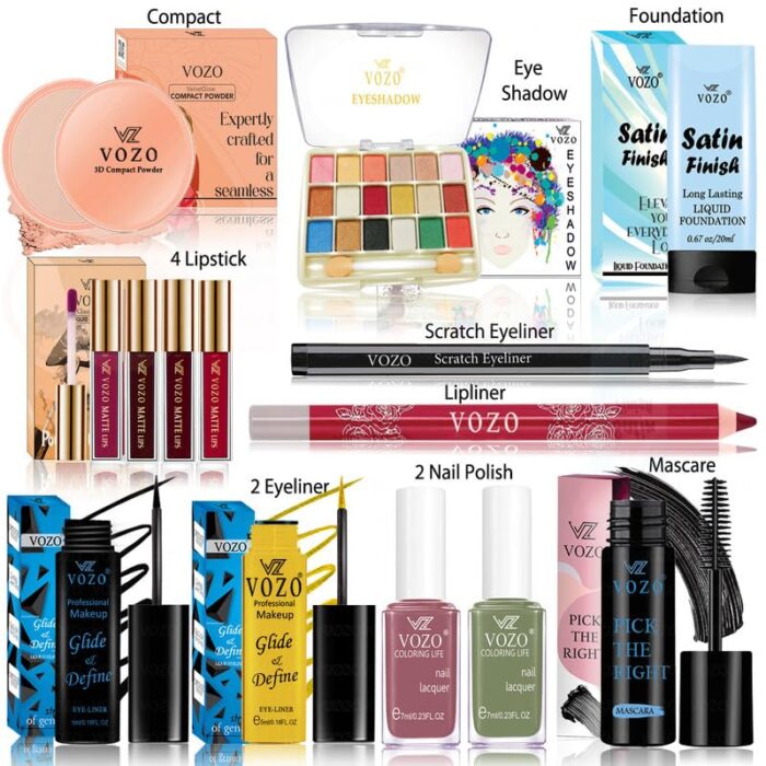 VOZO Ultimate Beauty Kit 14 Piece Makeup Collection for Women VT-171