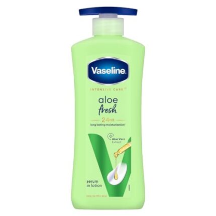 Vaseline Intensive Care, Aloe Fresh Hydrating Body Lotion, 400 ml, for Fresh, Hydrated Skin, with 100% Pure Aloe Vera Extract, for Dry, Rough Skin, for Men & Women