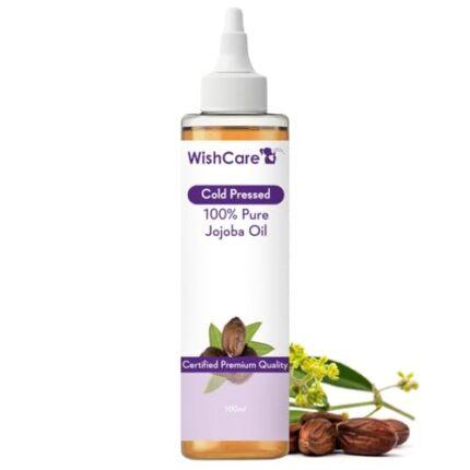 WishCare Pure Cold Pressed Natural Unrefined Jojoba Oil - Moisturizer For Skin, Hair and Nails, 100 ml