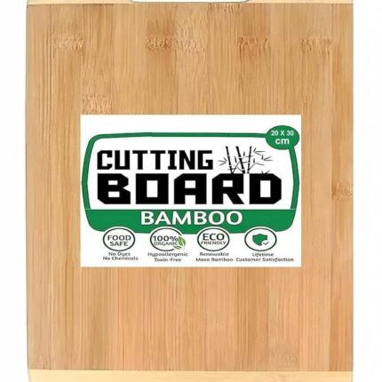 Wood Chopping Board Non Slip Bamboo Wooden Kitchen Chopping, with Tray Cutting Slicing Board with Holder for Fruits Vegetables & Meat Bread Dryfruits (Wood Chopping Board)
