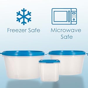SimpArte Plastic Dishwasher-Safe Covered Airtight Microwave Safe Nestable Storage Container