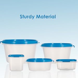 SimpArte Plastic Dishwasher-Safe Covered Airtight Microwave Safe Nestable Storage Container