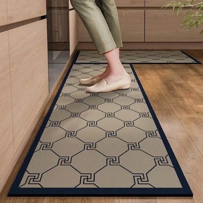 proxin Rubber Kitchen Mats for Floor Set of 2 Pcs | Non-Skid, Soft Absorbent Rugs for Kitchen, Laundry, and Hallway | 120x40cm, 40x60cm| 4mm Thickness